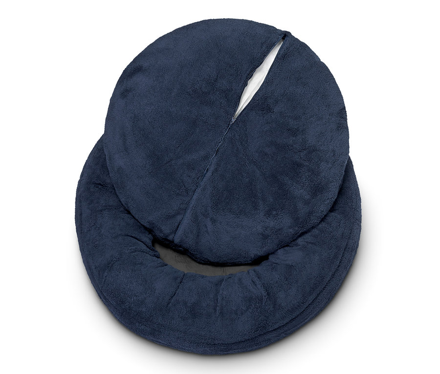 Kerek, sötétkék kutyaágy, 75 cm.