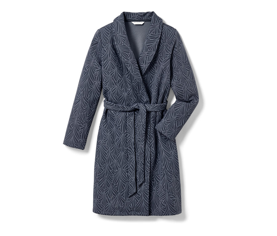 Kék, mintás női köntös.