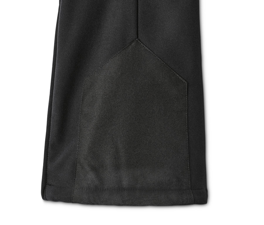 Női fekete softshell jet sínadrág közelről.