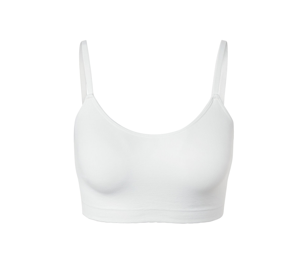 Fehér, csipkés, seamless bustier melltartó.