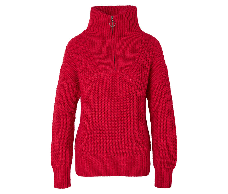 Laza kötésű állónyakú pulóver