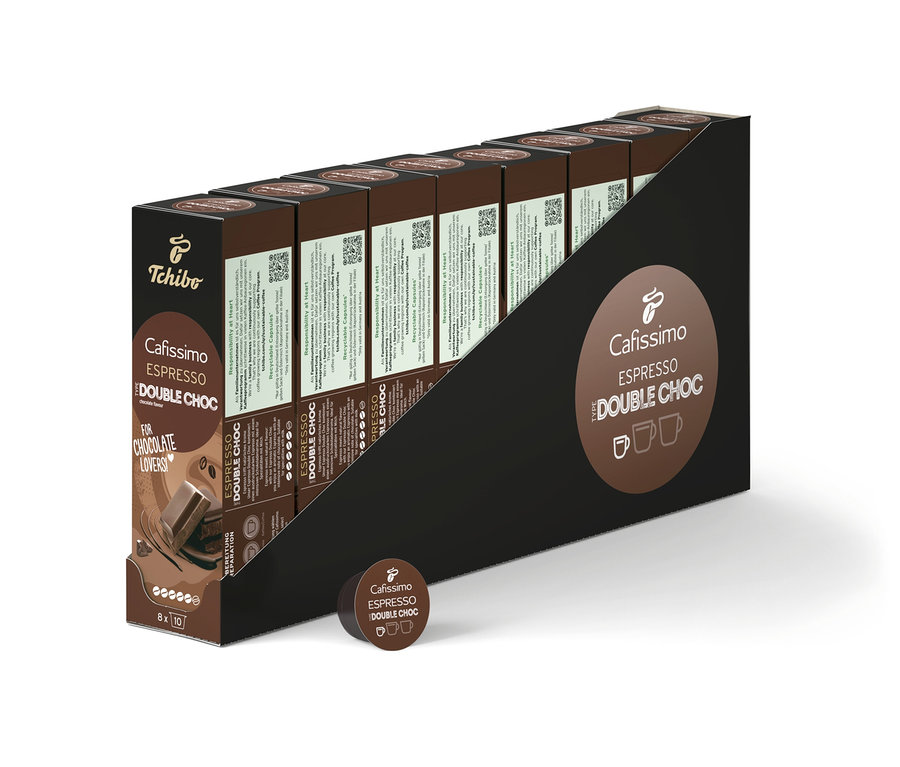Egy csomag Cafissimo Flavoured Espresso – Double Choc kapszula.
