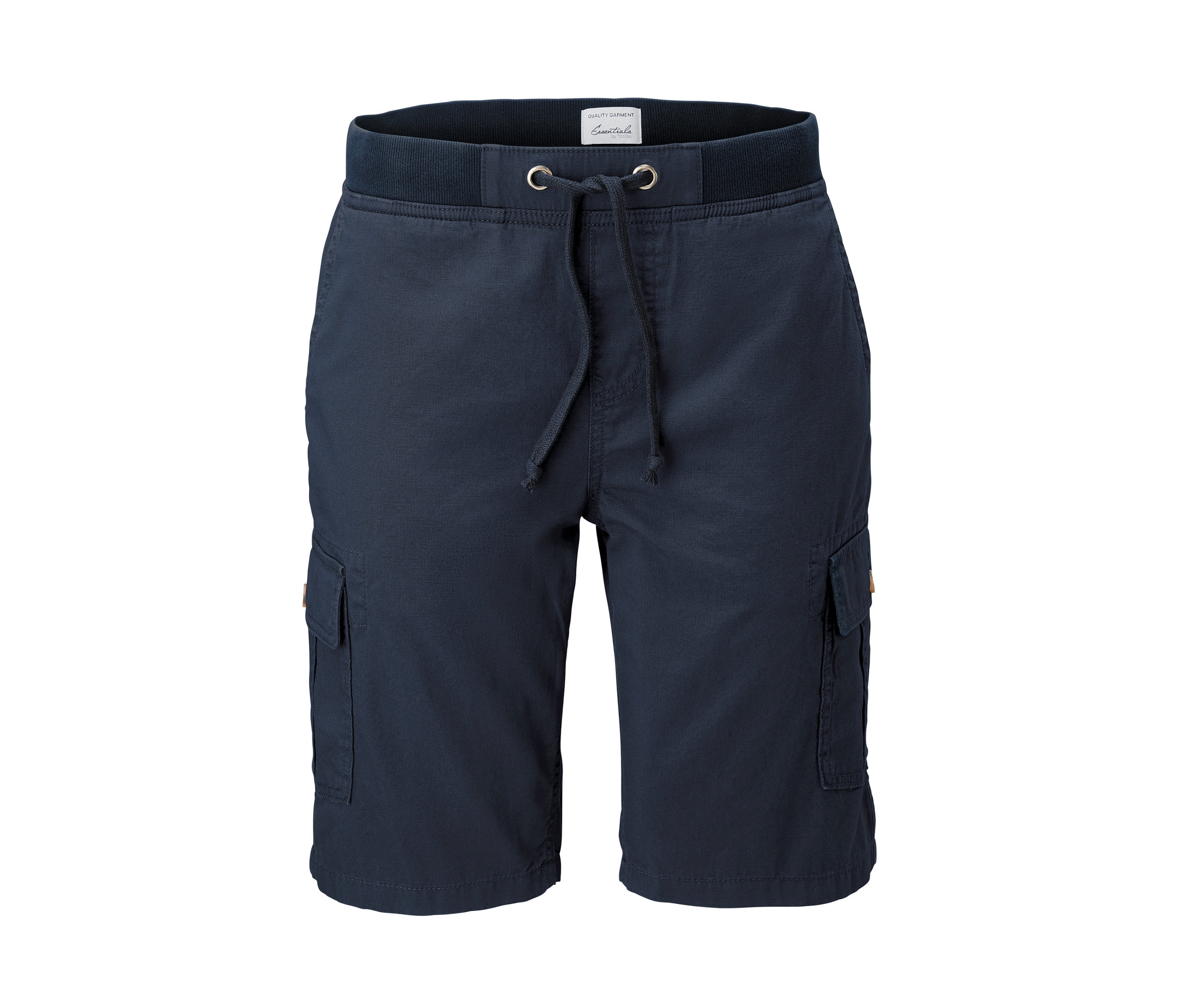 Sötétkék cargo rövidnadrág.