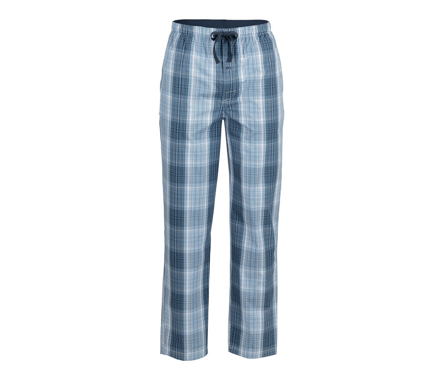 Kék kockás férfi pizsamanadrág.