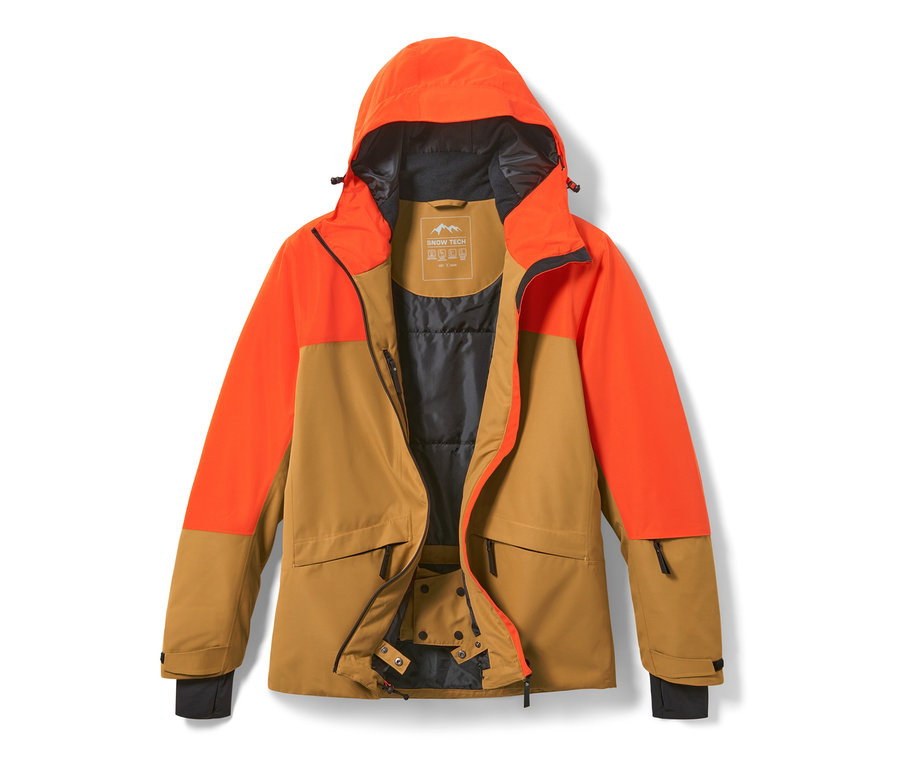 Narancssárga-barna síkabát.