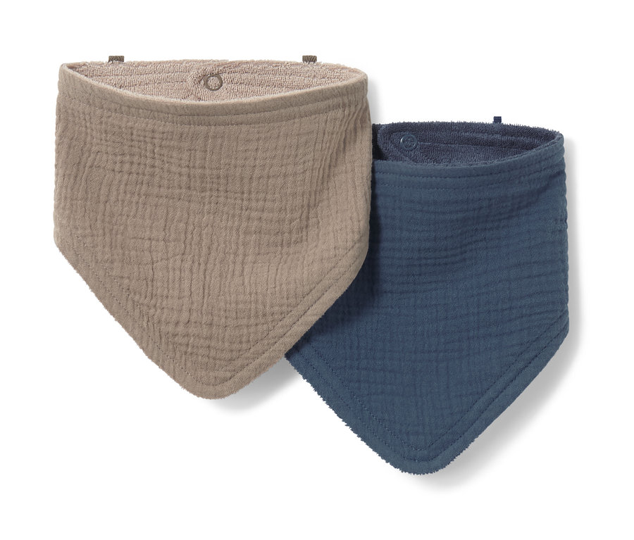 Két baba-kisgyerek muszlinkendő.