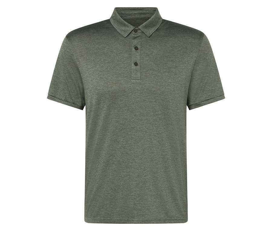 Egy zöld póló három gombbal.