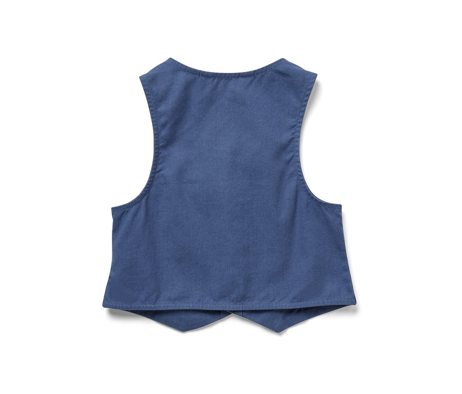 Kék gyerekmellény.