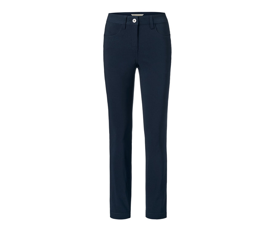 Sötétkék női bengalin nadrág.