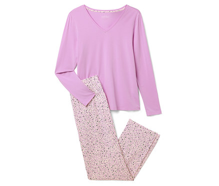 Női pizsama, szivecskés/rózsaszín