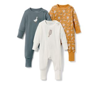 1x khaki alapon rányomott libafigura, 1x kukoricasárga színes nyomott mintával, 1x fehér alapon rányomott vidrafigura