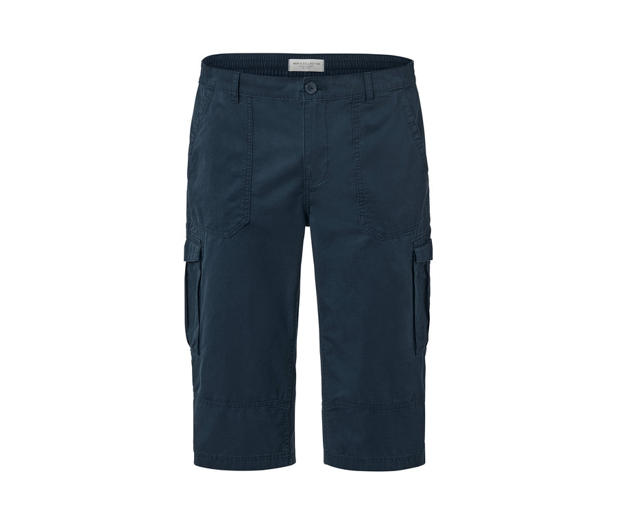 Sötétkék férfi 3/4-es bermudanadrág.