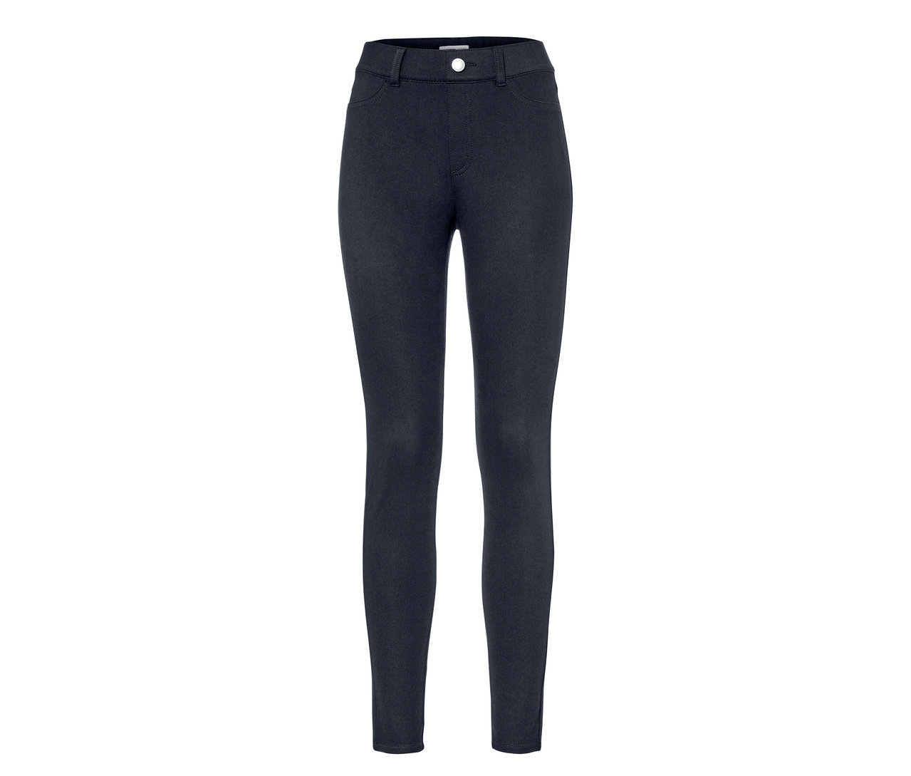 Sötétkék jeggings.