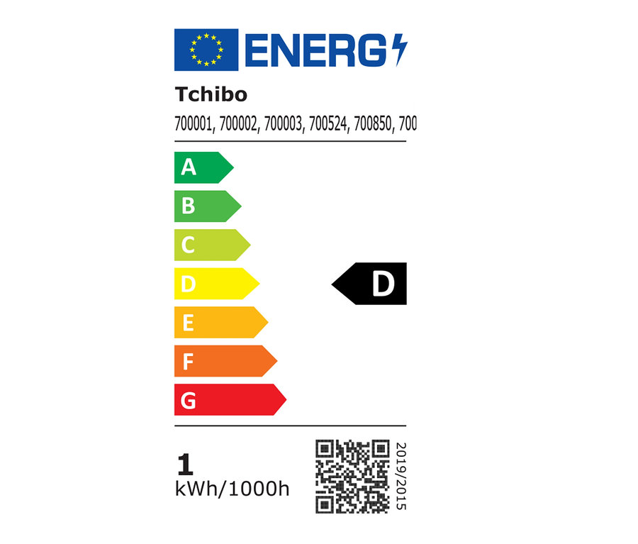D energiaosztályú energiacímke LED-es akkumulátoros kültéri asztali lámpához, zsálya színben.