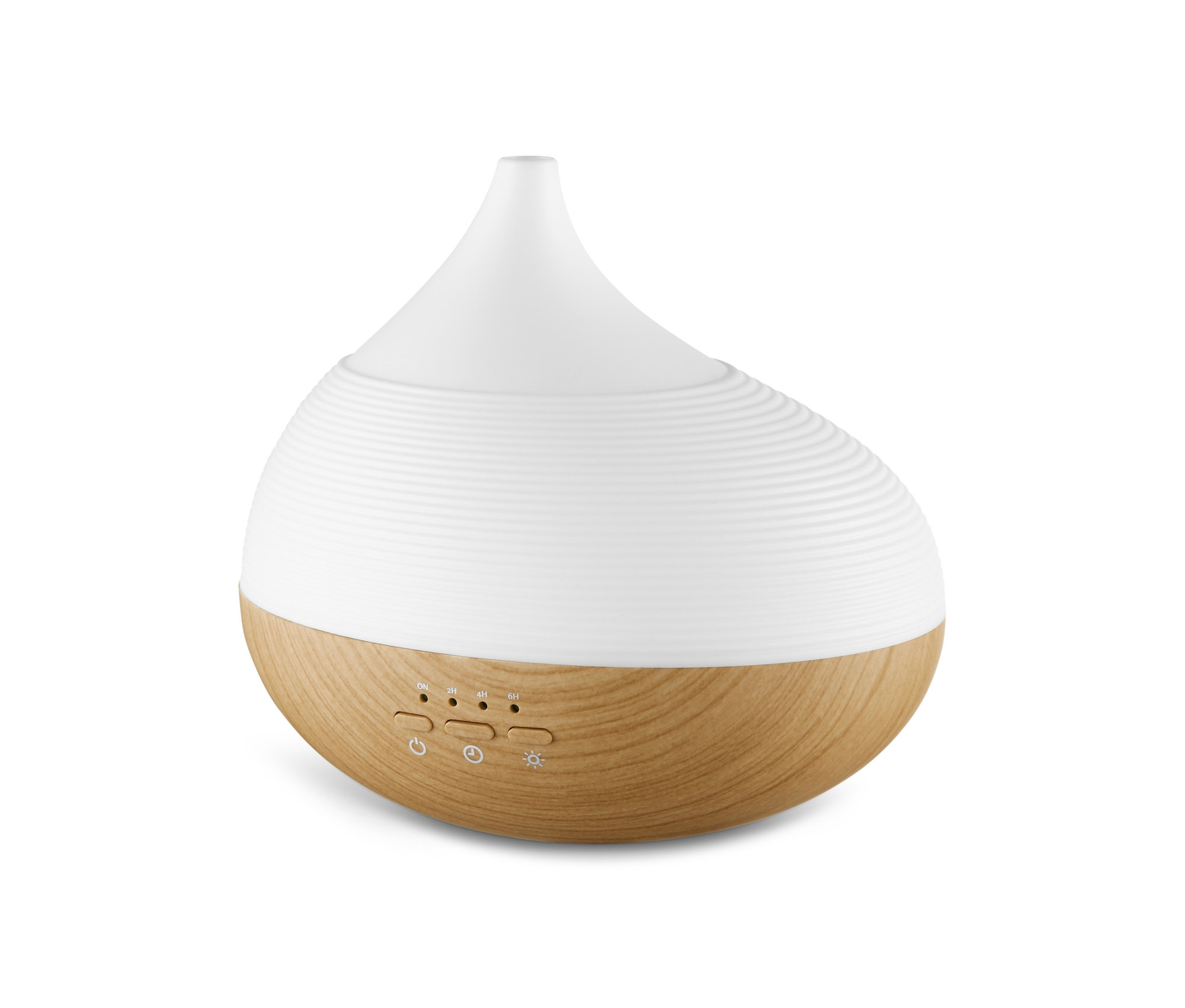 Fehér aroma diffúzor fa textúrájú alappal.