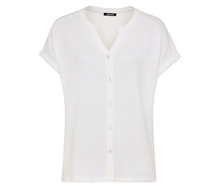 Olsen női felső, gombos, strukturált, fehér