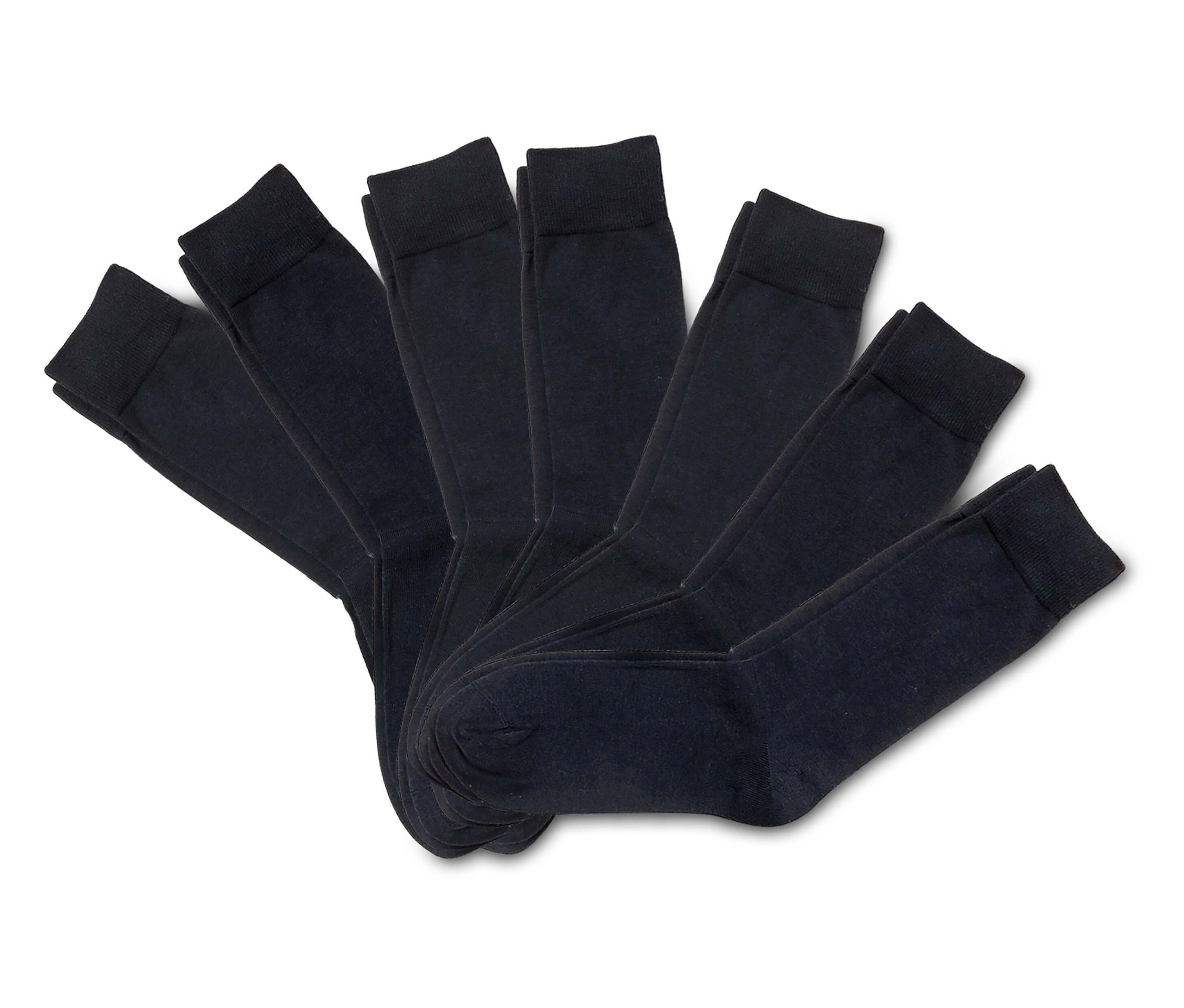 Hét pár fekete zokni.