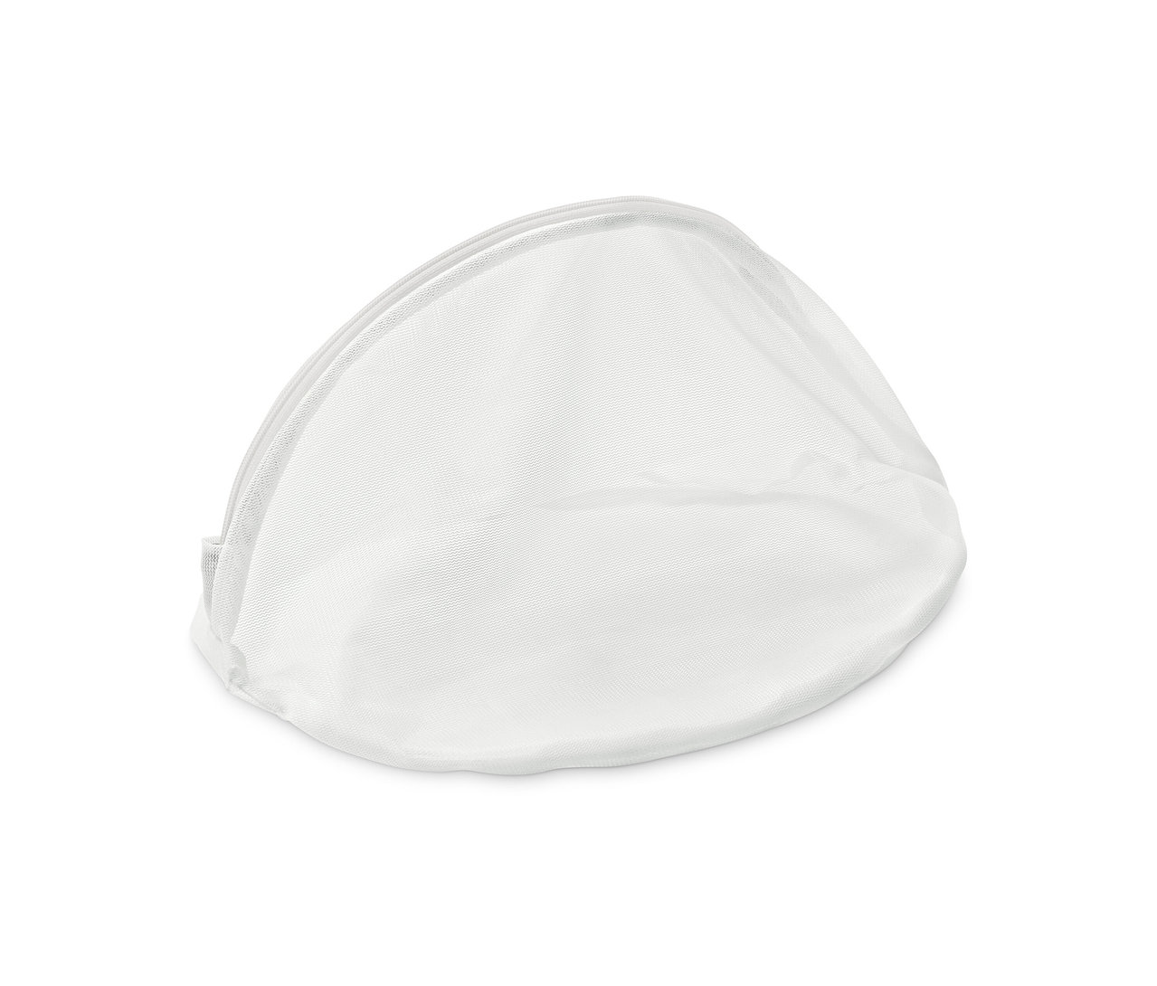 Egy fehér mosóháló közelképe.