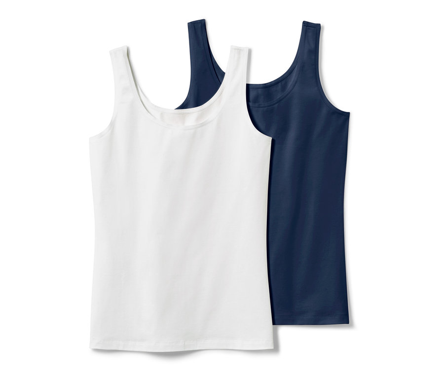 Két trikó, sötétkék és fehér.