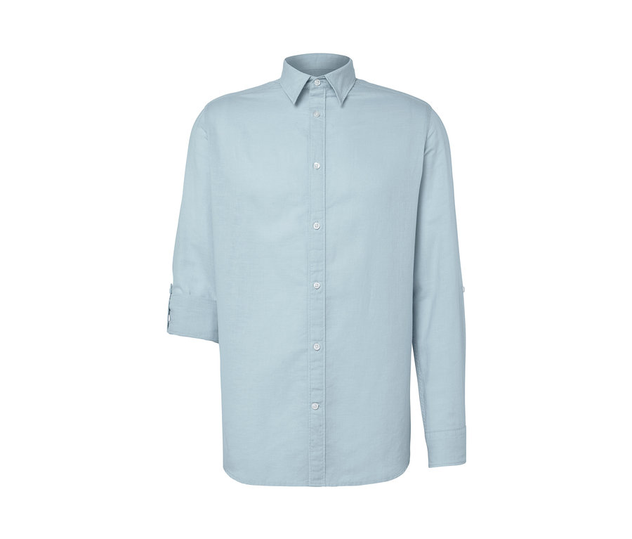 Világoskék, lenvászon férfi ing.