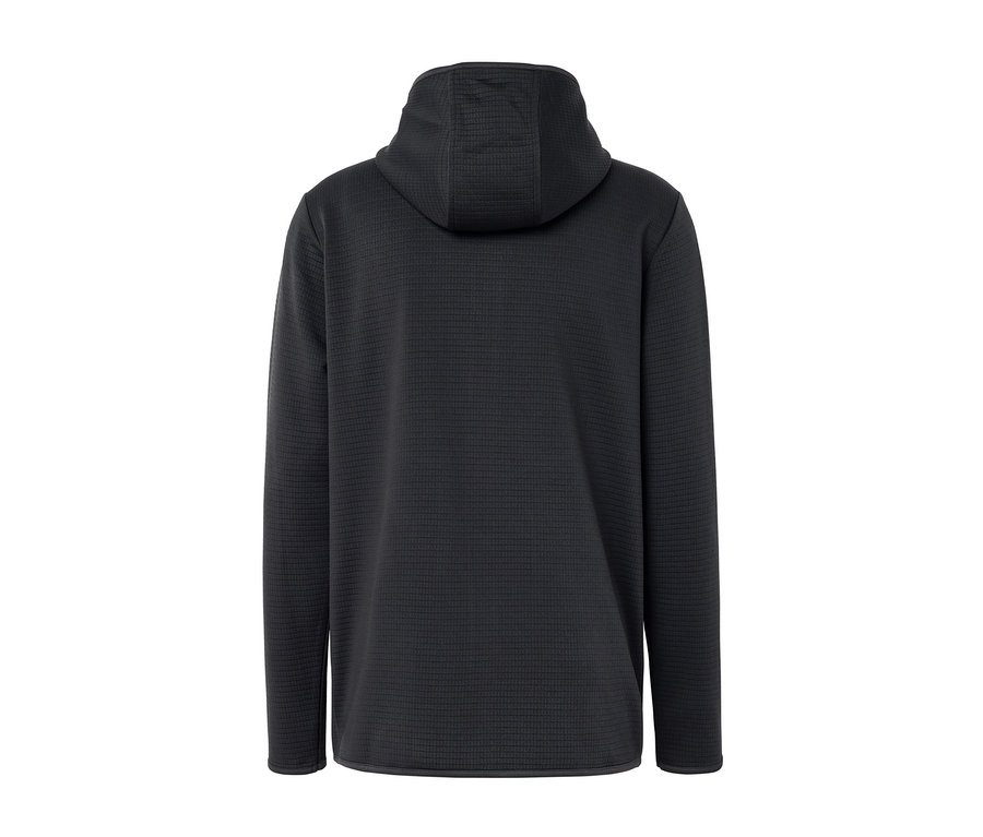 Antracit színű funkcionális szabadidőfelső hátulnézetből.