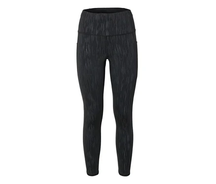 Fekete, mintás leggings.