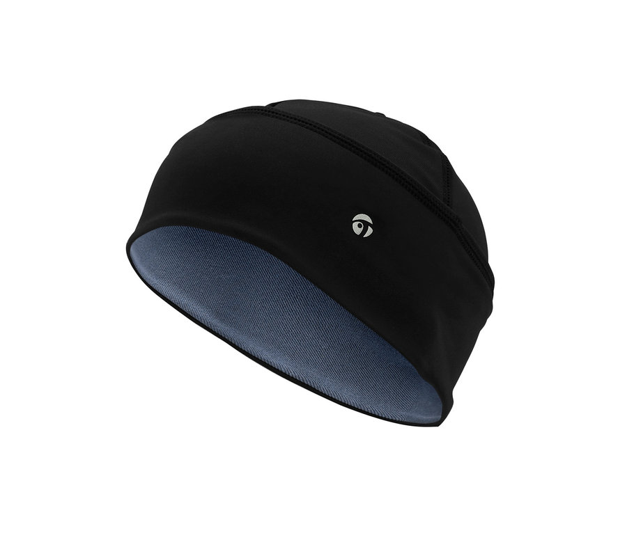 Fekete funkcionális unisex sapka.