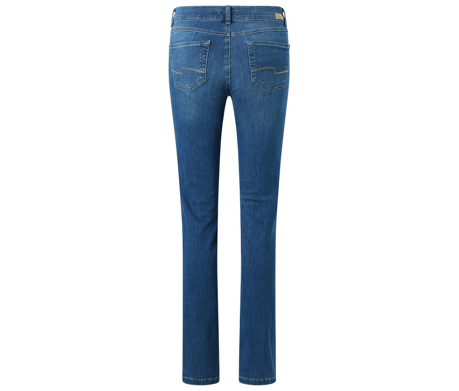 Hátulnézet az Angels »Cici« slim fit, középkék farmerről.