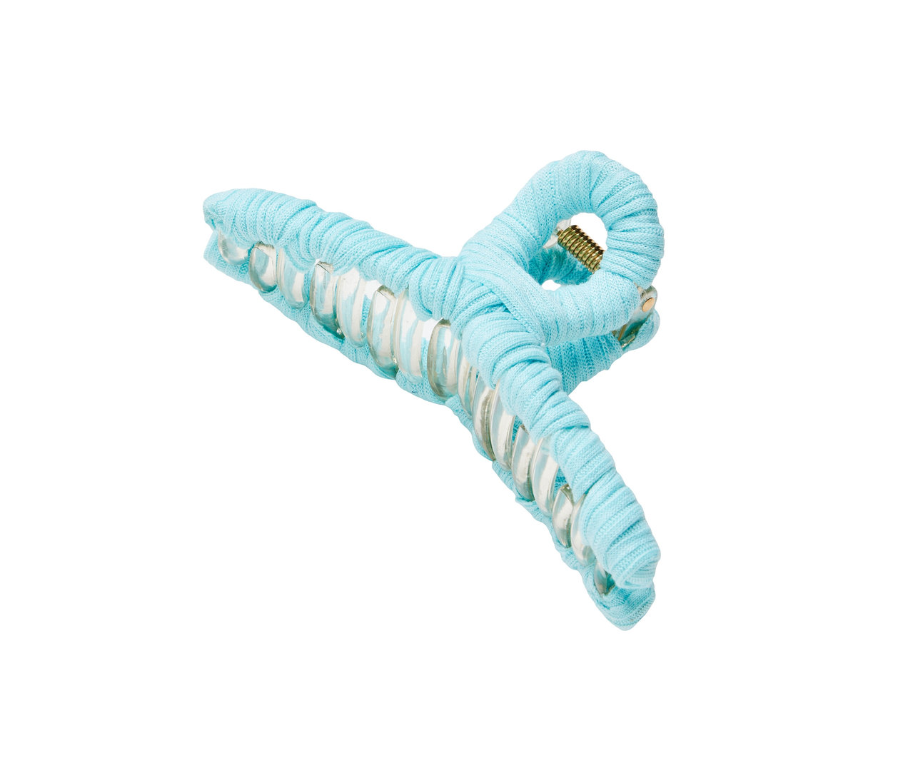 Világoskék hajcsat a frizurakészítő szettből.