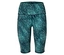 Absztrakt, kékeszöld mintás Capri leggings.