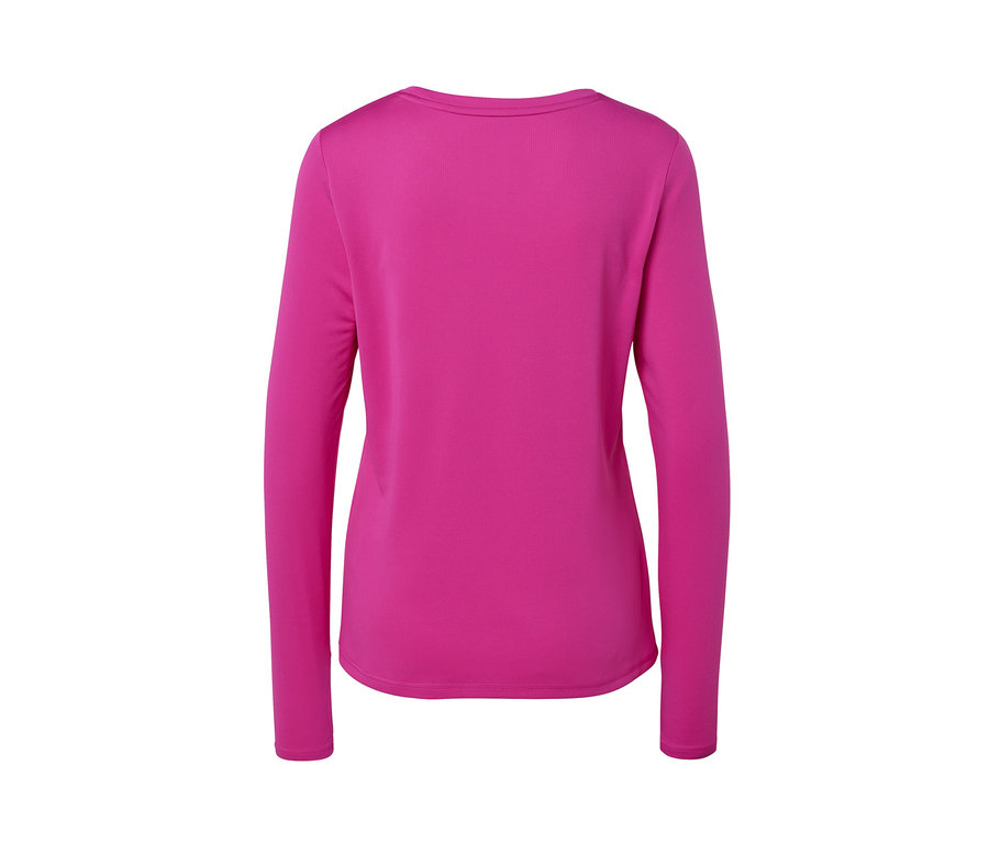 Rózsaszín, hosszú ujjú funkcionális felső.