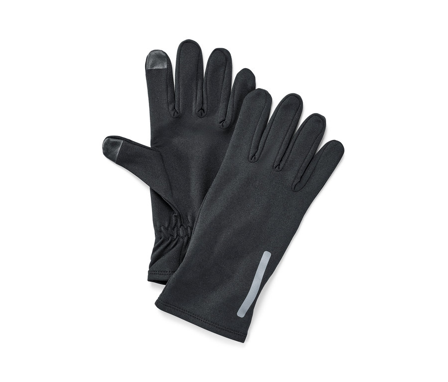 Két fekete funkcionális futókesztyű.