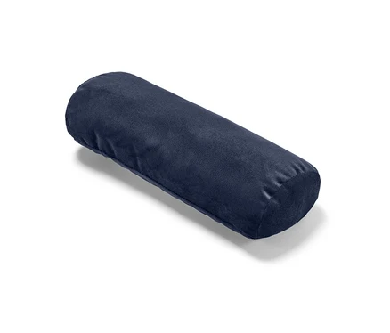 Egy kék autós hengerpárna fehér háttéren.