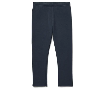 Sötétkék leggings fehér háttérrel.