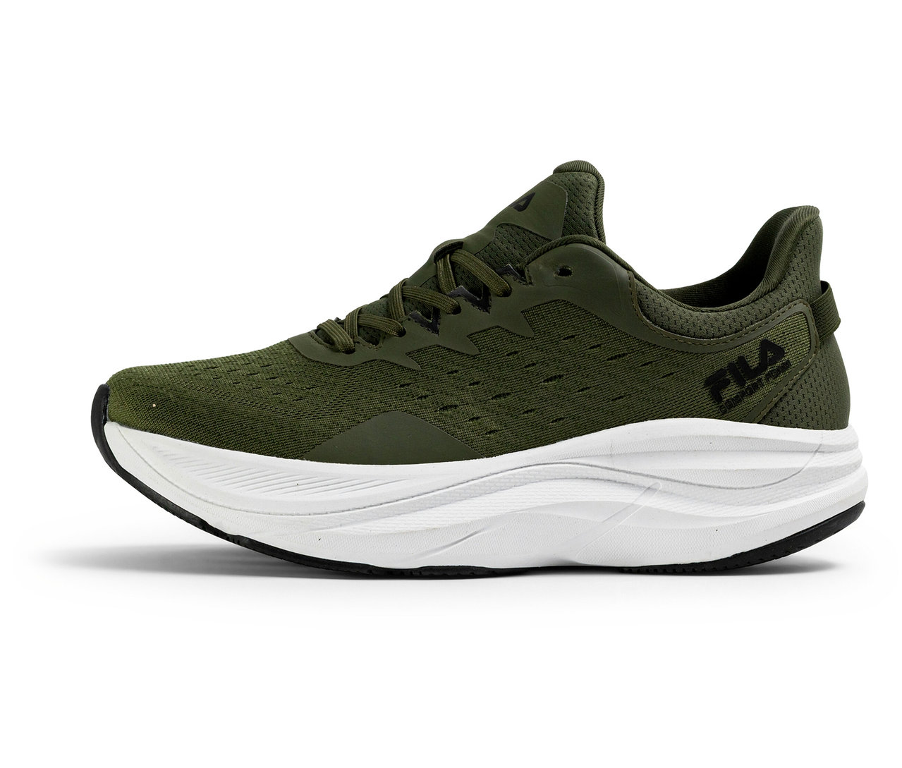 Egy beetle-white színű FILA Retron férfi sneaker cipő áll egy fehér háttéren.