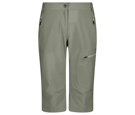 Szürke CMP női, sztreccs nylon capri nadrág cipzáras zsebekkel.