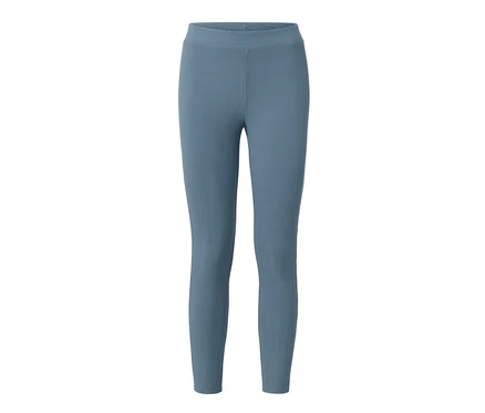 Kék leggings fehér háttérrel.
