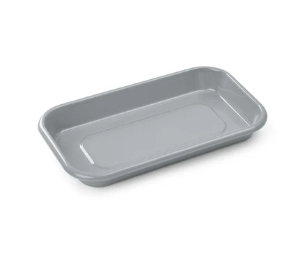 Szürke zománcozott grilltálca.