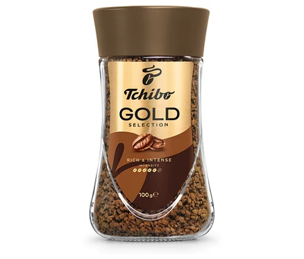 Üveg Tchibo Gold Selection - 1x 100 g instantkávé.