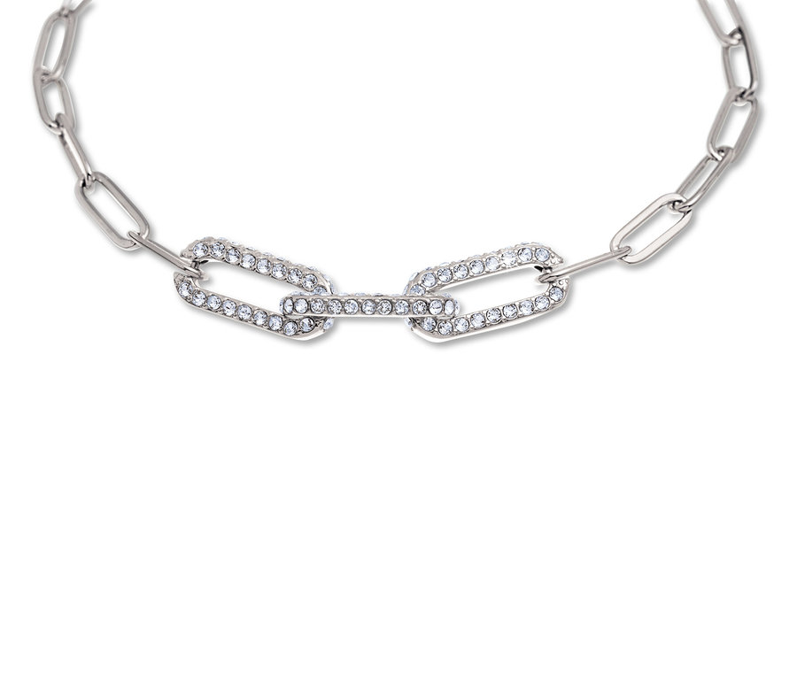 Közelkép egy kristályberakásos »Paperlink« karkötőről.