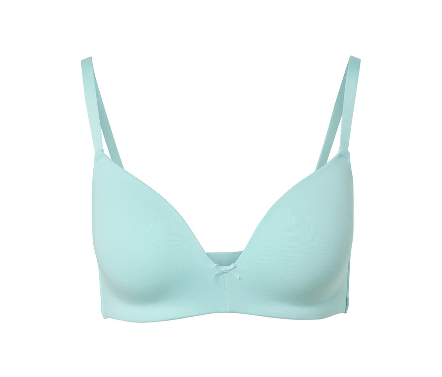 Vízkék, puha kosaras melltartó.