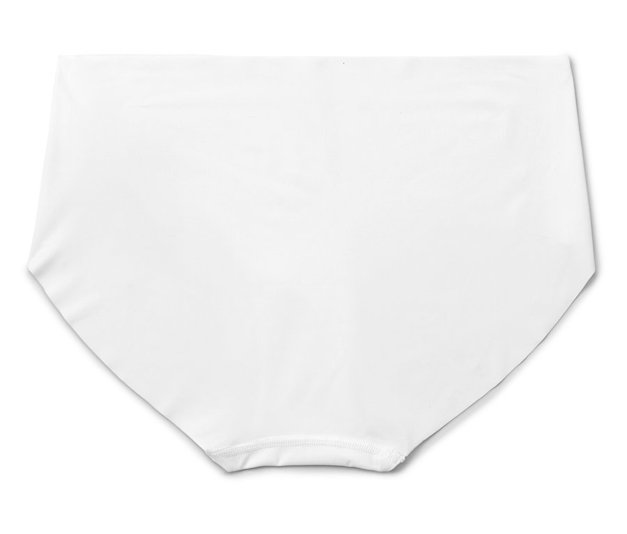Fehér, egyszerű bikini alsó, laposan fekve.