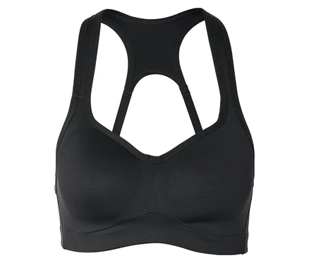 Fekete sportmelltartó racerback hátrésszel.