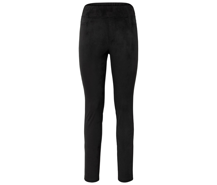 Fekete leggings gumis derékrésszel.