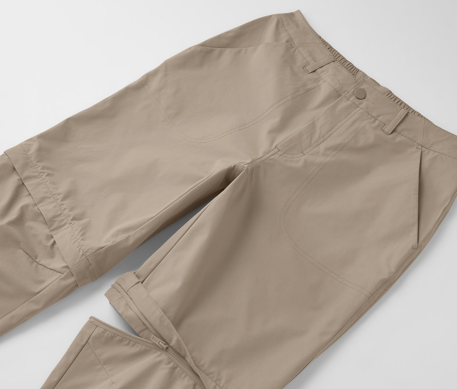 Bézs színű, 2 az 1-ben funkcionális nadrág.