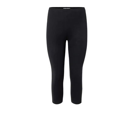 Fekete, 3/4-es leggings dekoratív elemmel.