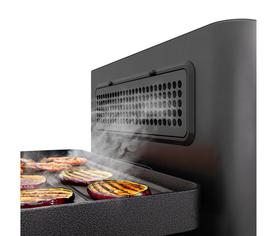 Grill padlizsánnal és garnélával.