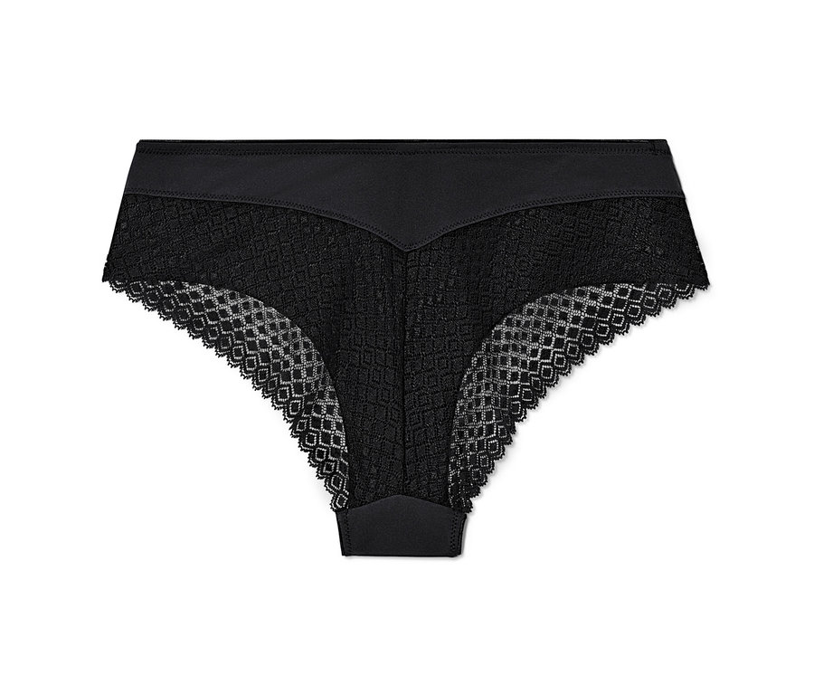 Fekete 2 db-os brazil alsó szett, csipkével.