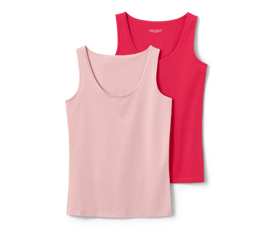 Két rózsaszín és pink női top egymáson.