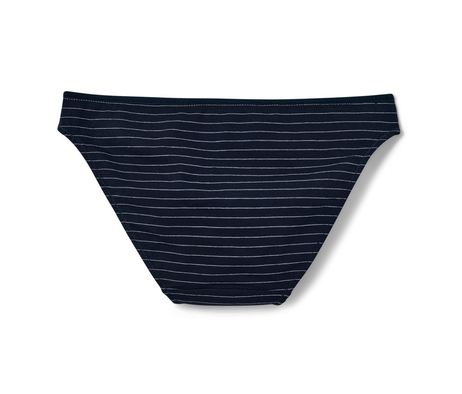 Fekete, csíkos női alsó.